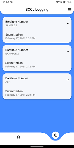Android application SCCL Logging screenshort