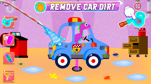 Android application Dinosaurs Police Cars Workshop screenshort