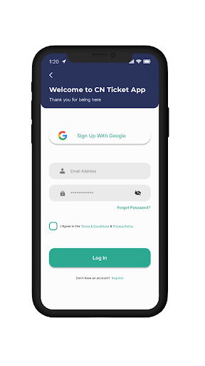 CN Tickets App Screen 3
