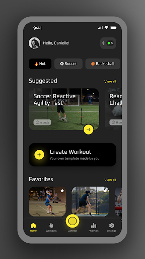 Android application sportreact screenshort