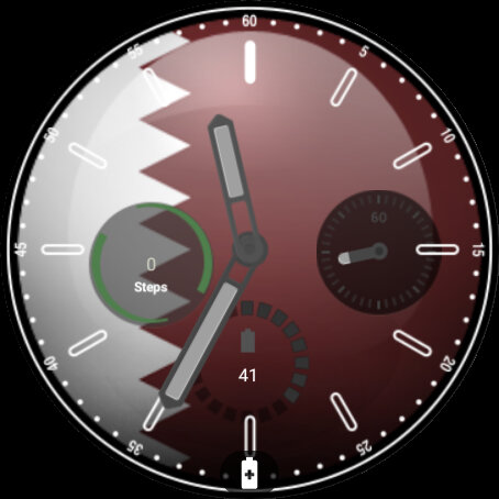 Qatar Flag Watchface Screen 2
