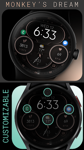 Android application Dream 123 modern watch face screenshort