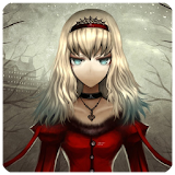 Goth Anime Red Dress Wallpaper icon