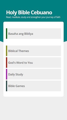 Android application Cebuano Bible + Game screenshort