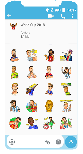 Football Players Stickers For