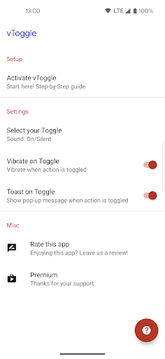Android application vToggle - Samsung Bixby remap screenshort