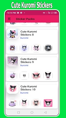 Cute Kuromi WAStickersのおすすめ画像1