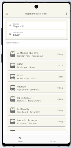 Android application Rajdhani Bus Finder -Dhaka Rou screenshort