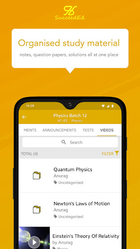 Android application SucceedEd screenshort