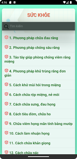 Sức Khỏe Screen 2