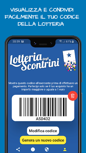 Android application Lotteria Scontrini Facile screenshort