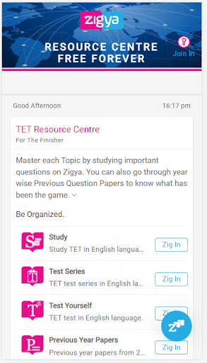 Android application TET | Zigya screenshort