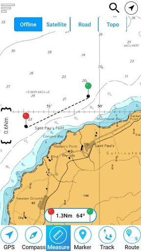 Android application Saint Kitts & Nevis GPS Charts screenshort