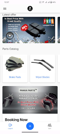 Android application Pakka Parts screenshort