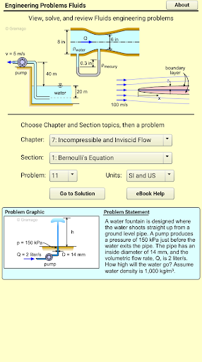 Android application Eng Fluids screenshort