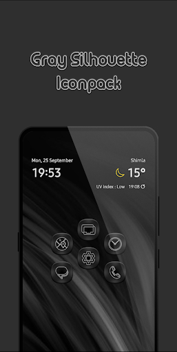 Android application Gray Silhouette Icon Pack screenshort