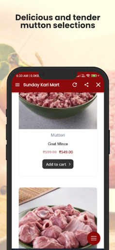 Android application Sunday Kari Mart screenshort