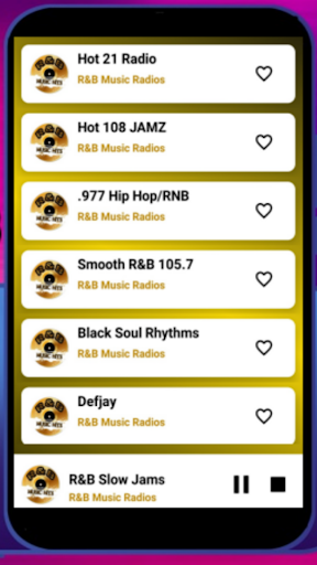 Android application RnB Radio All Songs screenshort