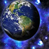 3D blue earth icon