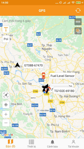 Android application GoTrack Bike screenshort