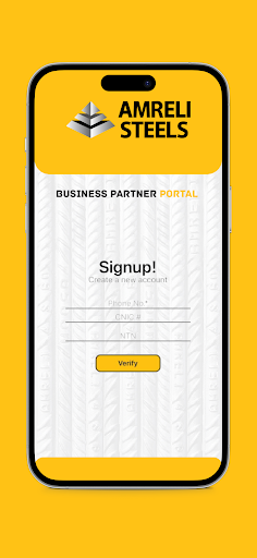 Amreli Steels Business Partner Screen 2