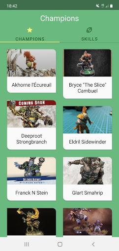 Android application Champions screenshort