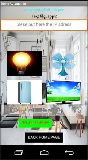 Android application Smart House via bluetooth and screenshort