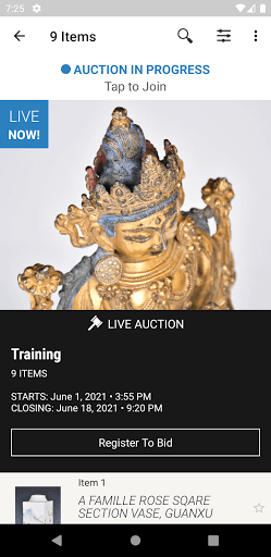 Stunning Arts Auction Mobile Screen 2