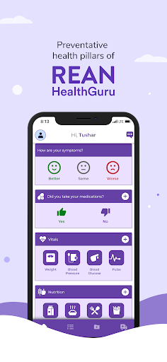 Android application REAN HealthGuru screenshort