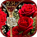 Cover Image of Herunterladen Rose Theme Zipper Lock Screen 4.3 APK