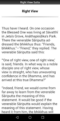 Right View Sutta - Buddhism Screen 2