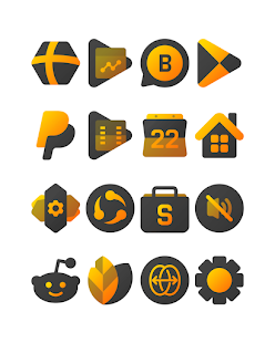 Yellowdiant - Captura de pantalla del paquete de iconos