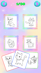 Cat Kitty Coloring Book.