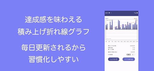 日記帳アプリ 積み上げ日記 - 文字数カウントして積み上げる Screen 2