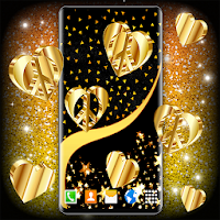 Gold Hearts Live Wallpaper ? Golden 4K Wallpapers