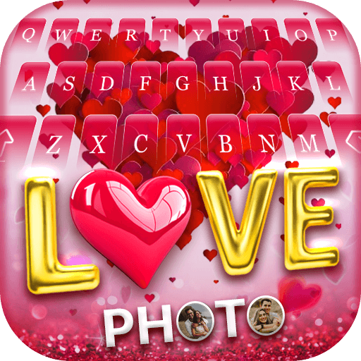 Pink Love Photo Keyboard Theme Download on Windows