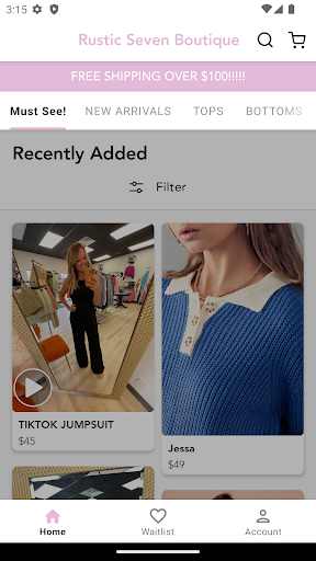 Android application Rustic Seven Boutique screenshort
