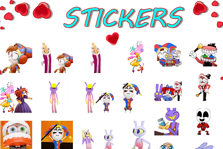 Stickers Circus Clowns Virtual