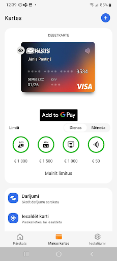 Latvijas Pasts Pay Screen 2