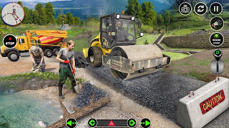 Uphill Tunnel Road & Building Construction Games