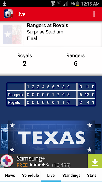 Screenshot 7 Texas Baseball - Rangers Edition android
