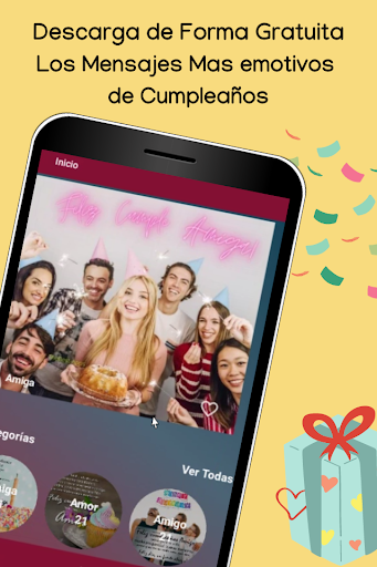 Android application Mensajes de Cumpleaños screenshort