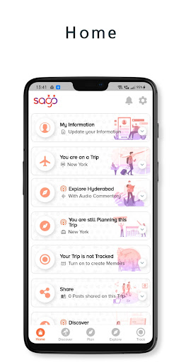 Android application Sago: Travel Buddy screenshort