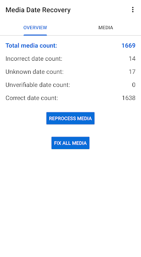 Android application Media Date Recovery screenshort