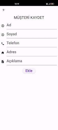Android application Terzi Defteri screenshort