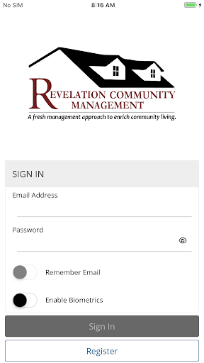 Android application Revelation Mgmt screenshort