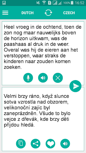 Android application Czech Dutch Translator screenshort
