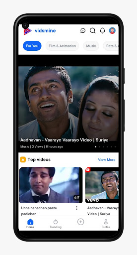 Android application Vidsmine screenshort