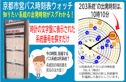 時刻表・バス停位置の検索アプリ/京都市営バス時刻表ウォッチのおすすめ画像1