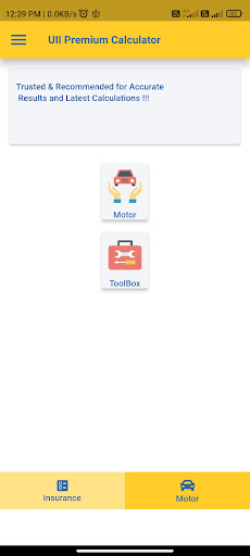 Android application UII Premium Calculator screenshort